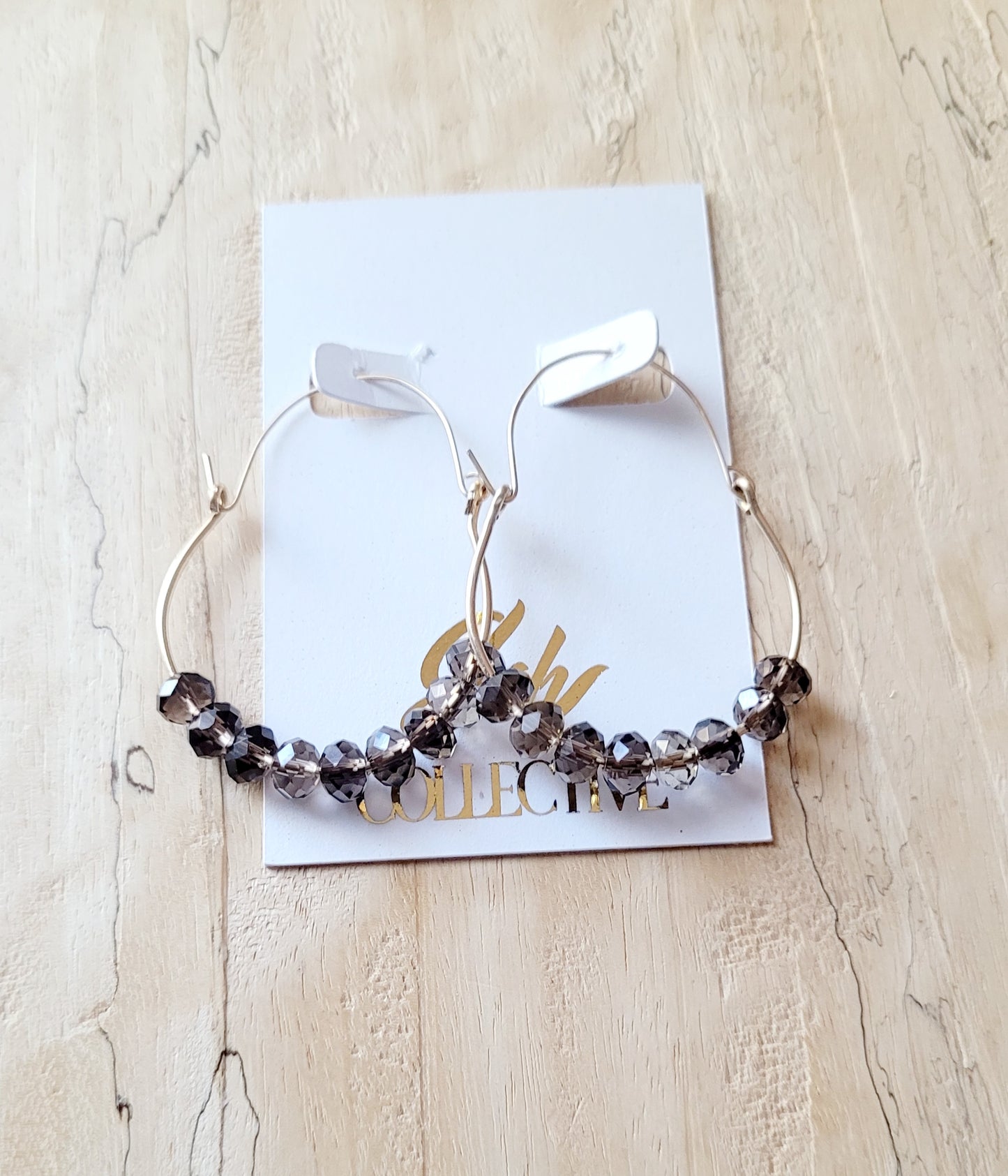 Smokey Topaz Hoop Earrings