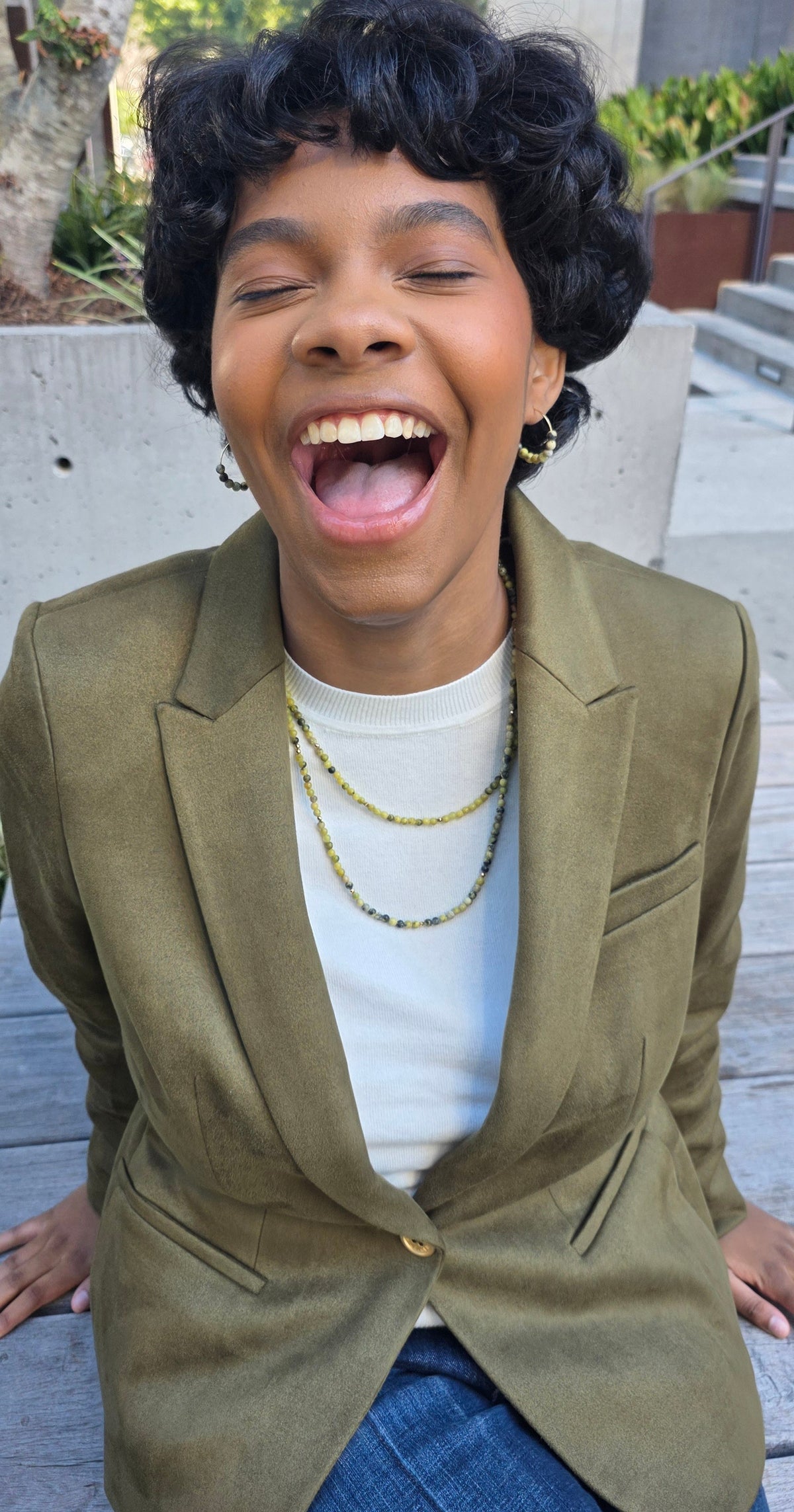 Olive & Acacia Necklace & Wrap Bracelet (L/XL)