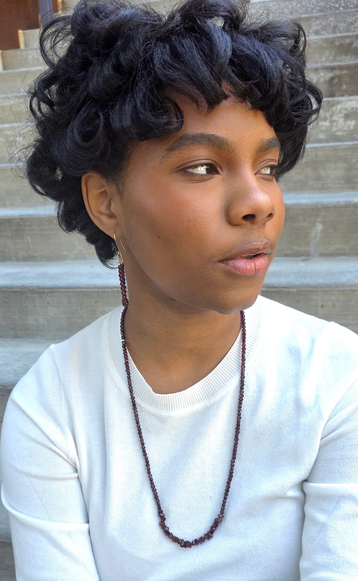 Garnet Beaded Necklace