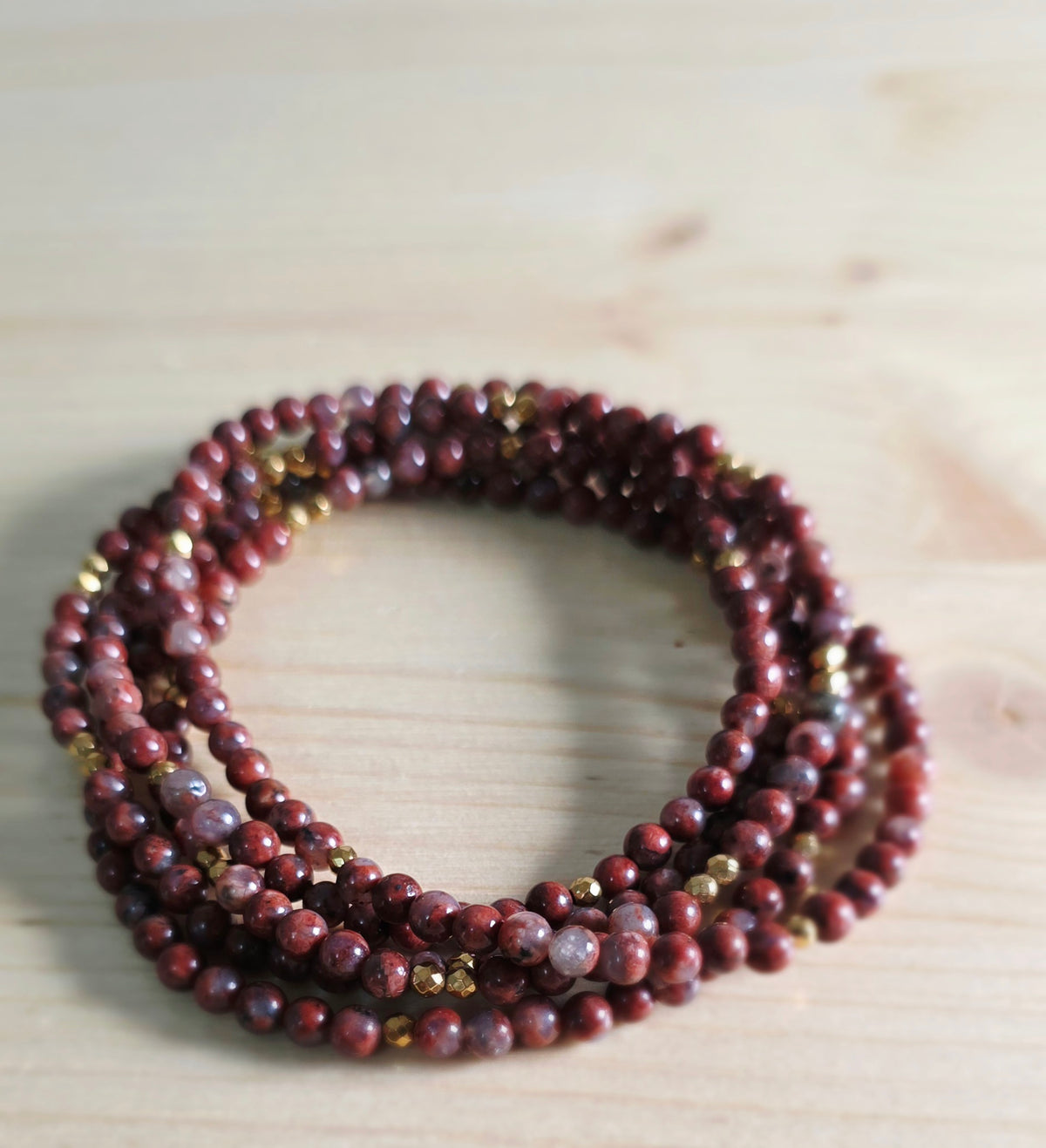 Spice & Gold Necklace and Wrap Bracelet (L/XL)