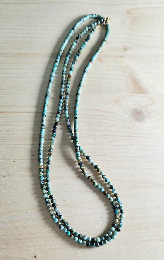 Turquoise Double Strand Necklace