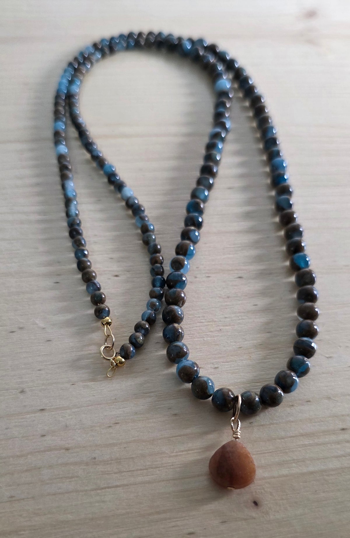 Blue & Brown Jasper Necklace