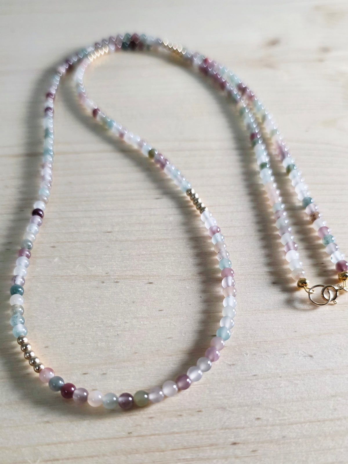 Pastel & Gold Agate Necklace