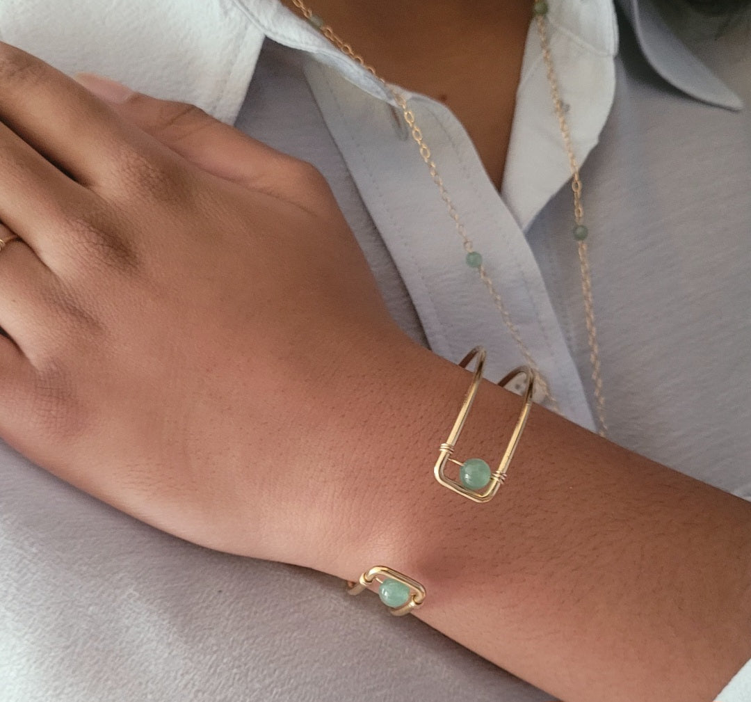 Aventurine Cuff Bracelet