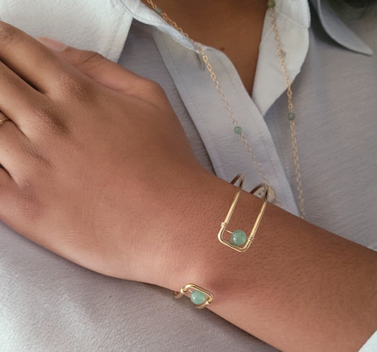 Aventurine Cuff Bracelet