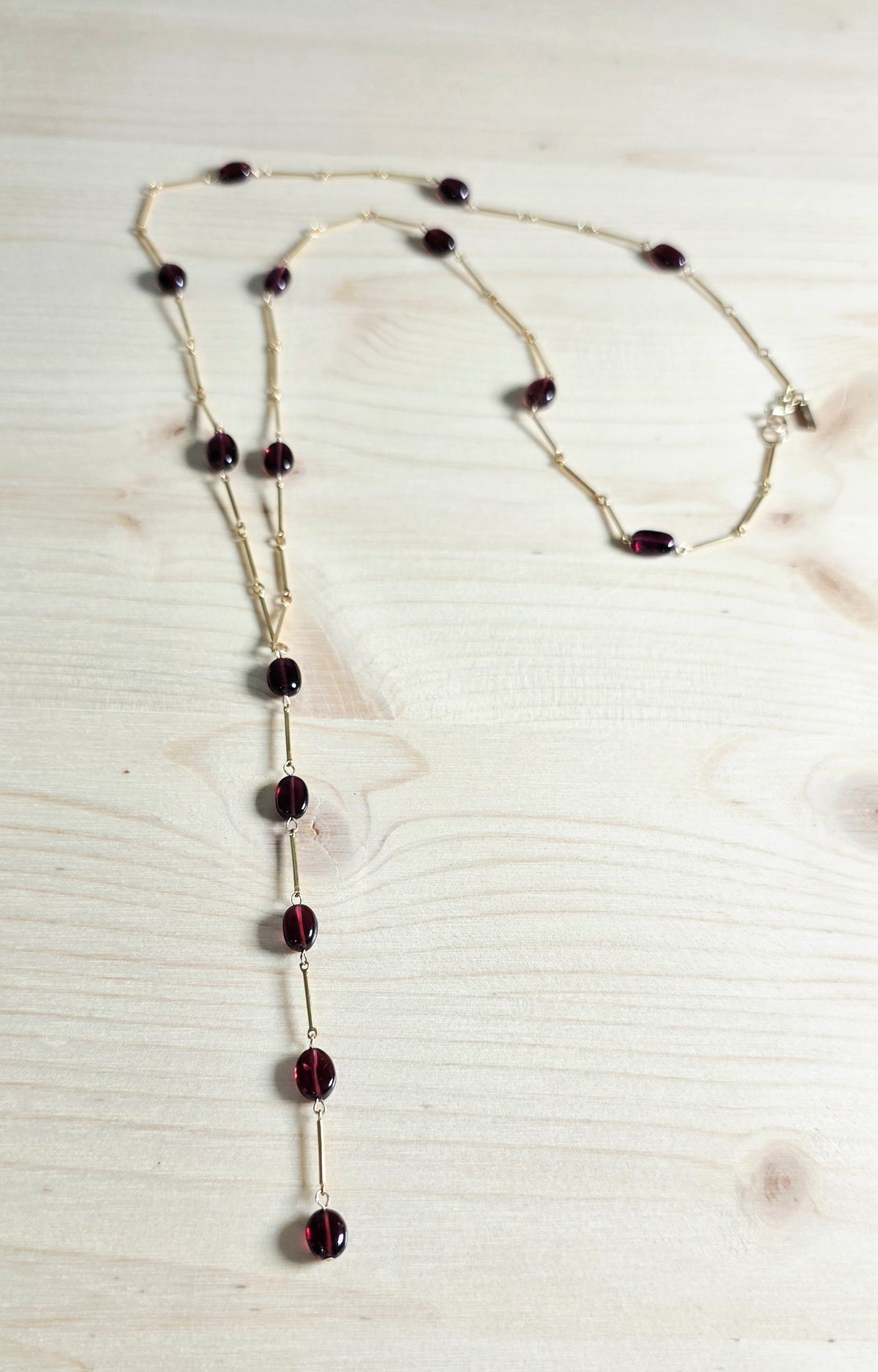Garnet Lariet Necklace