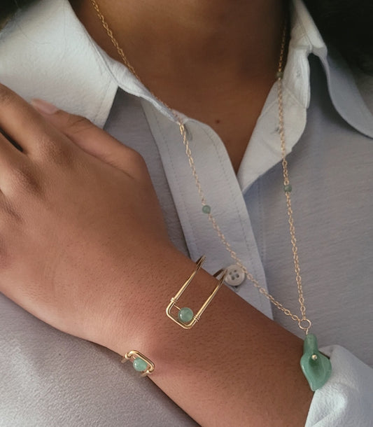 Aventurine Lily Necklace