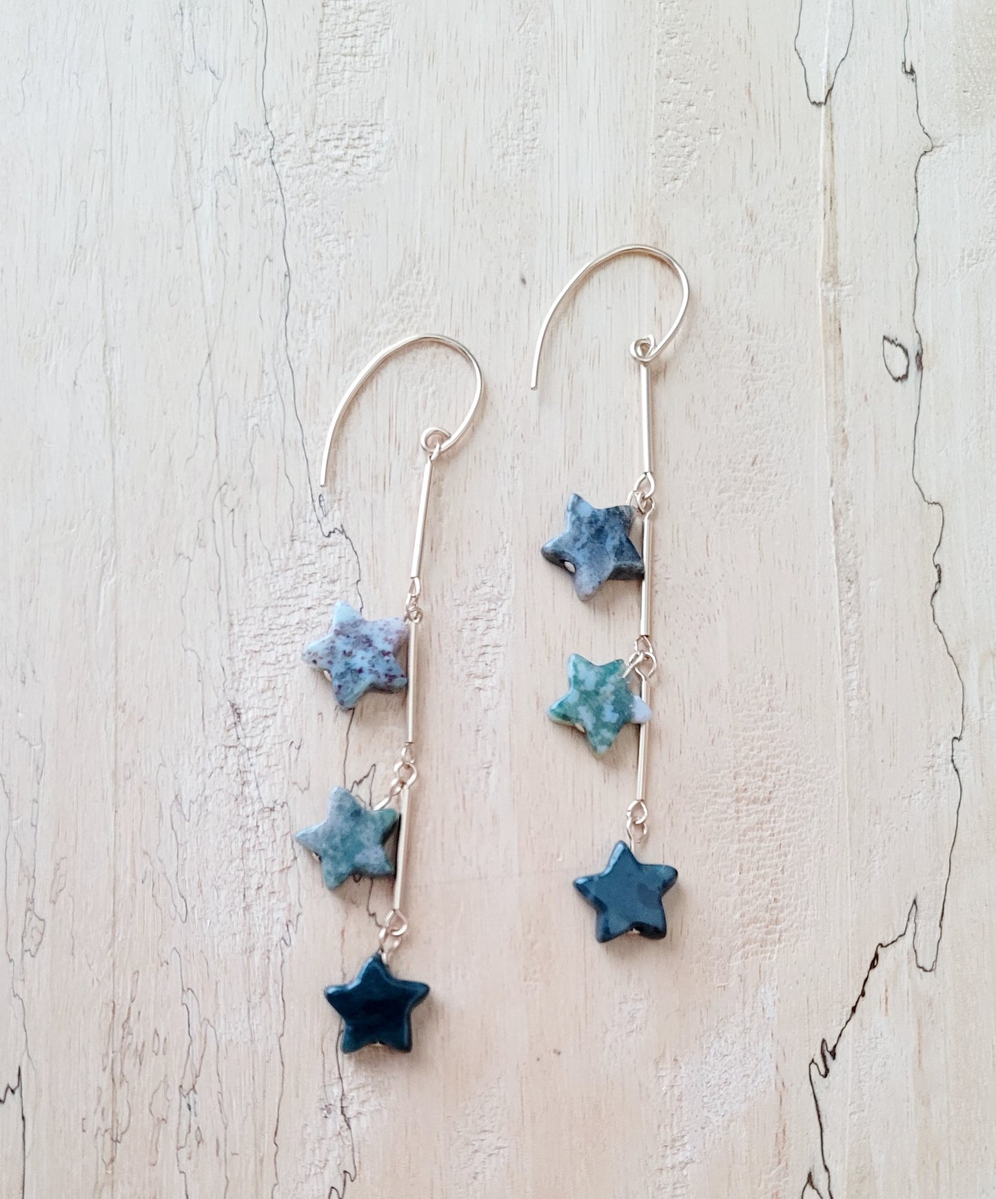 Agate, Shooting Star Earrings