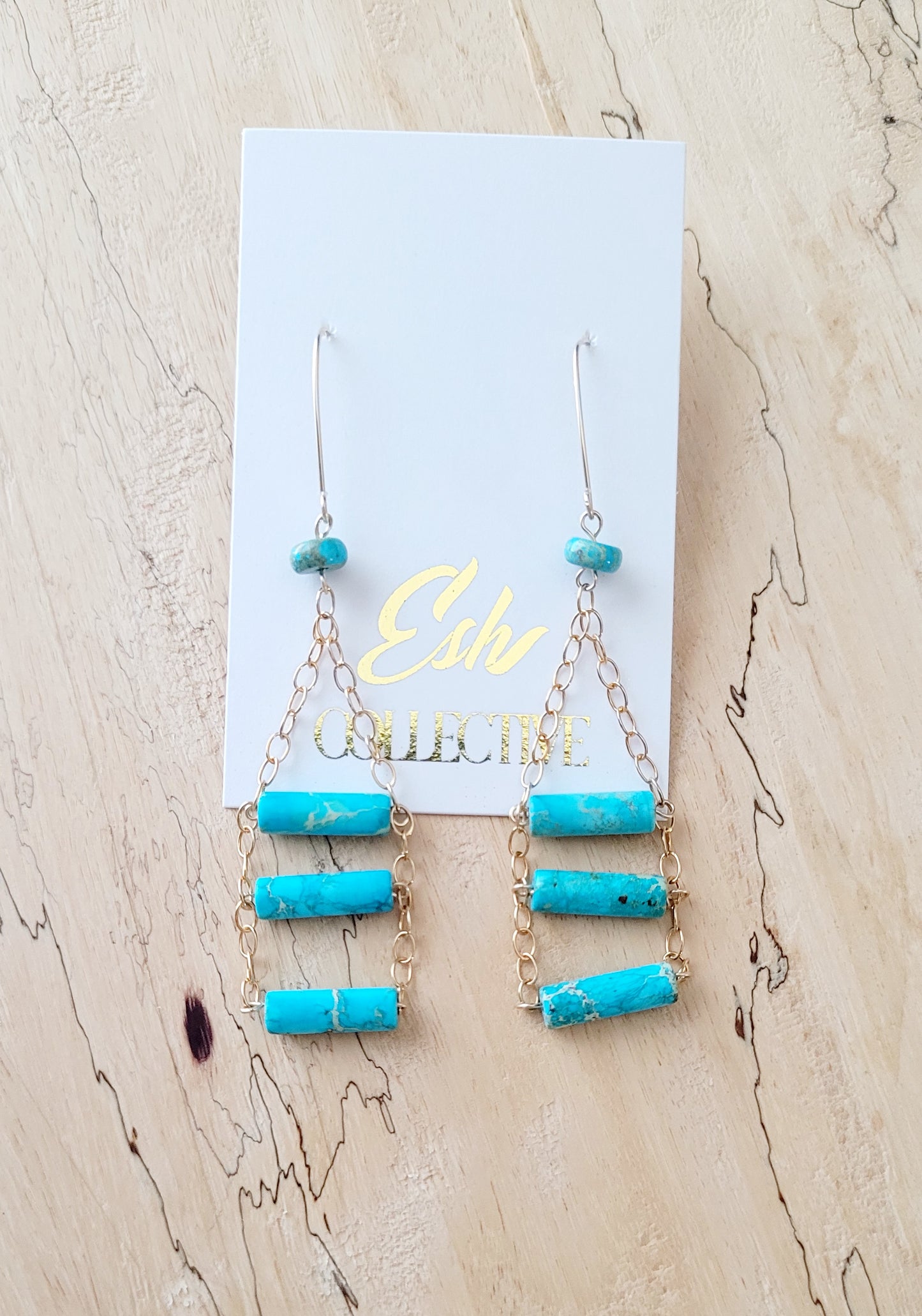 Turquoise Ladder Earrings