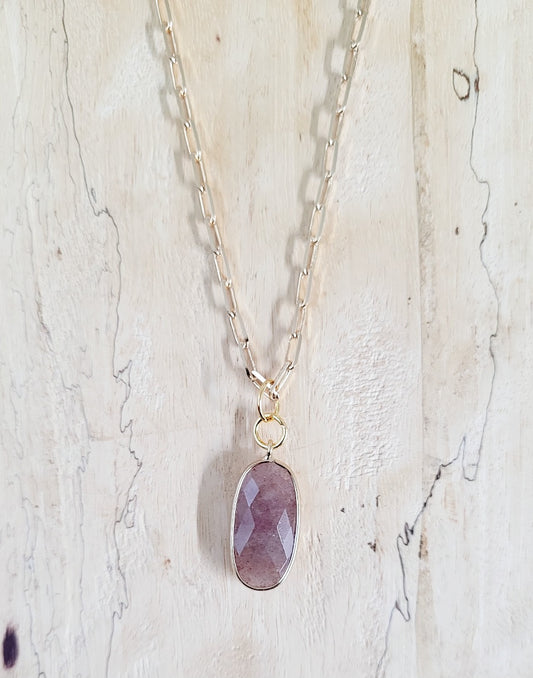 Pink Quartz Necklace