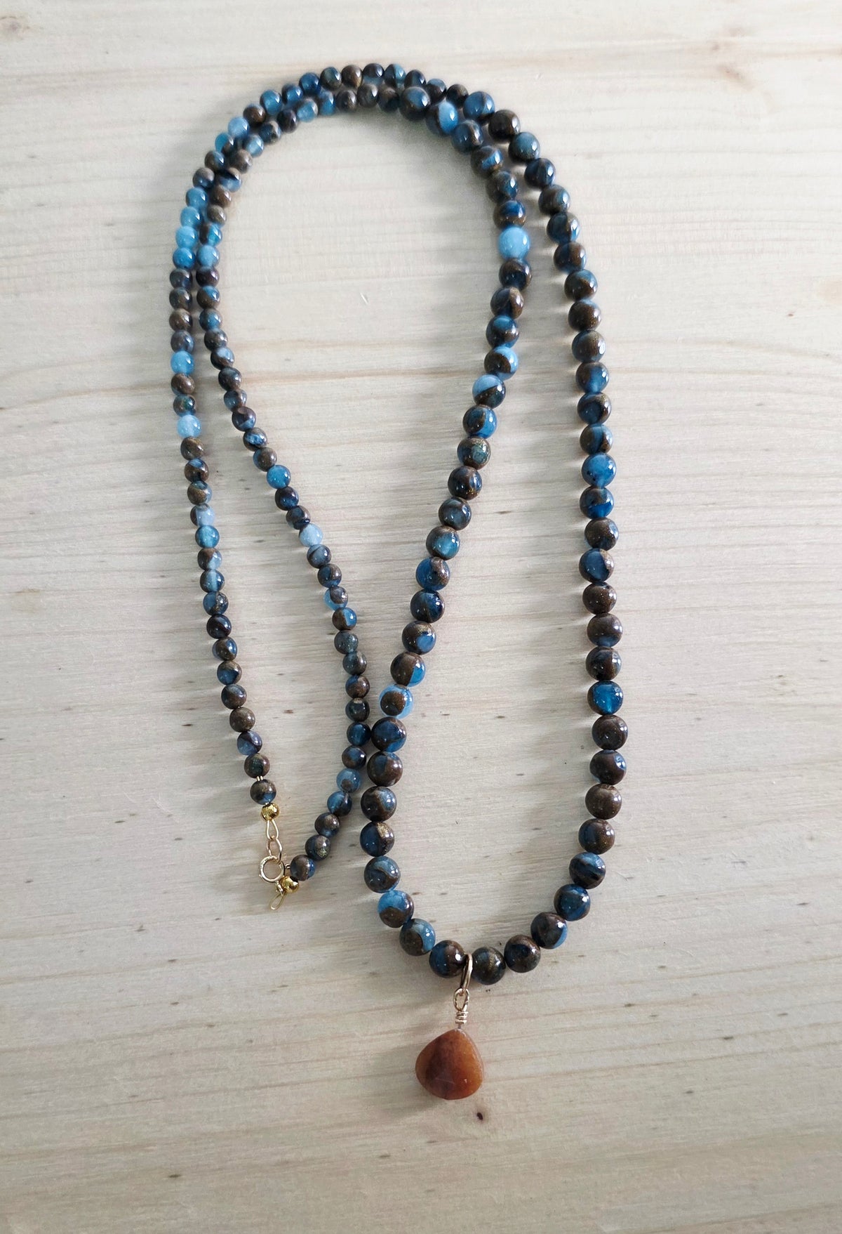 Blue & Brown Jasper Necklace
