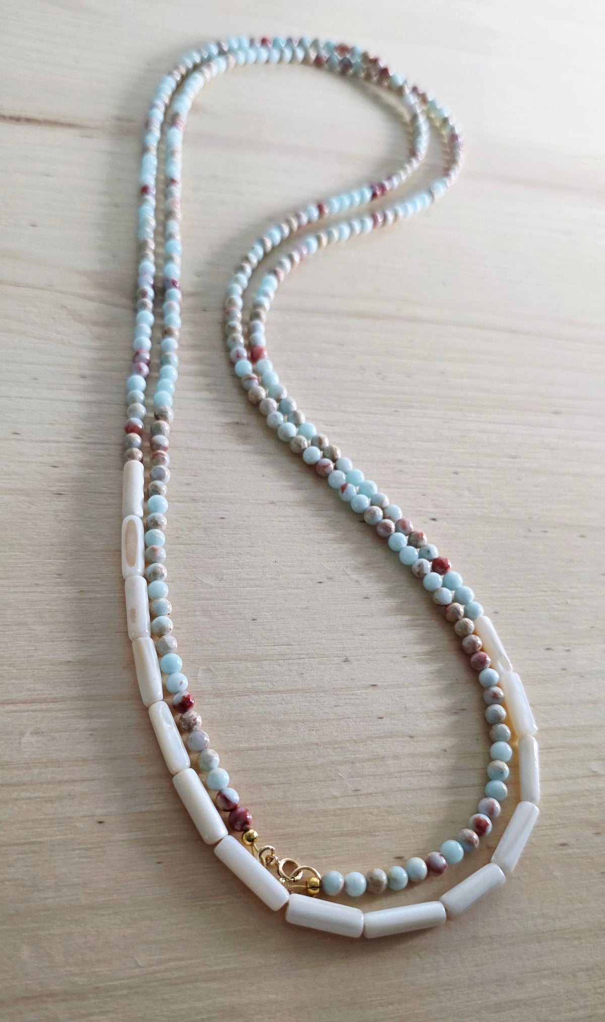 Pastel Necklace, Jasper & Mother of Pearl