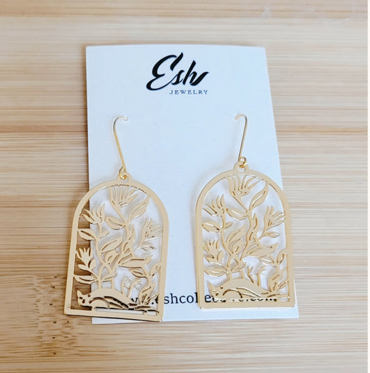 Resting Bird Earrings