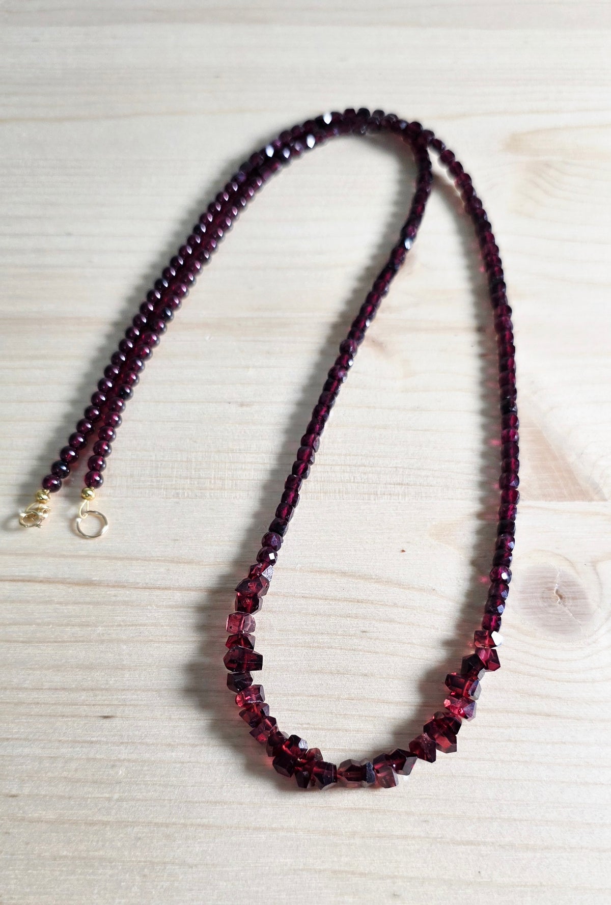 Garnet  Beaded Necklace