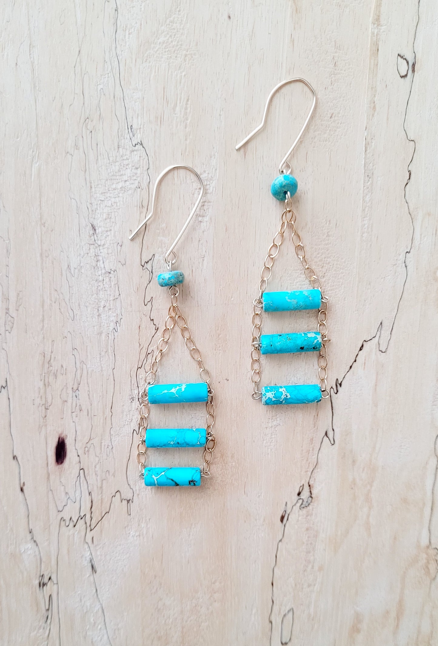 Turquoise Ladder Earrings