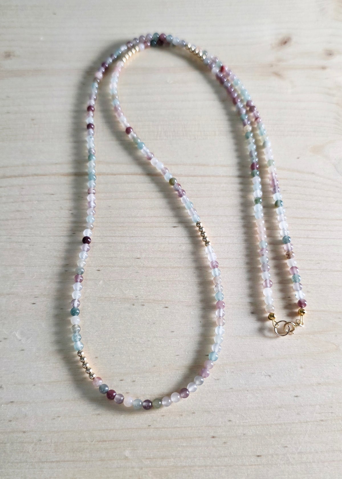 Pastel & Gold Agate Necklace