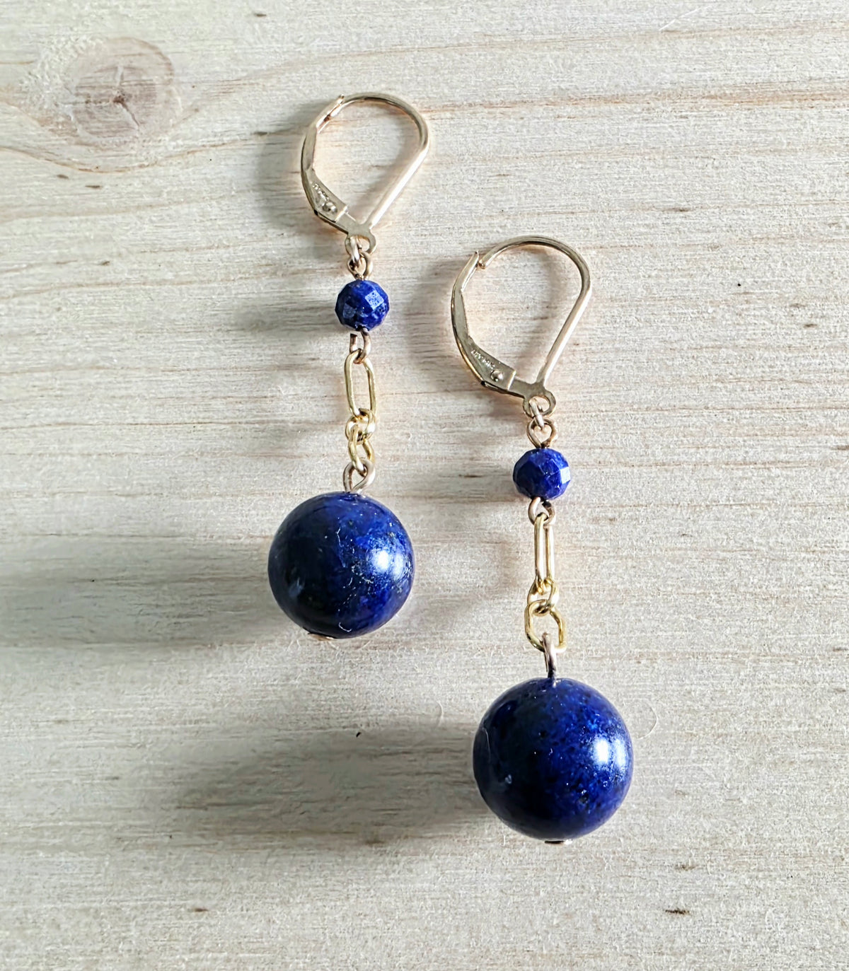 Lapis Ball Earrings