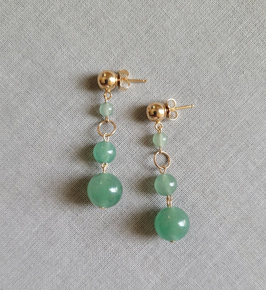 Aventurine Globe Earrings