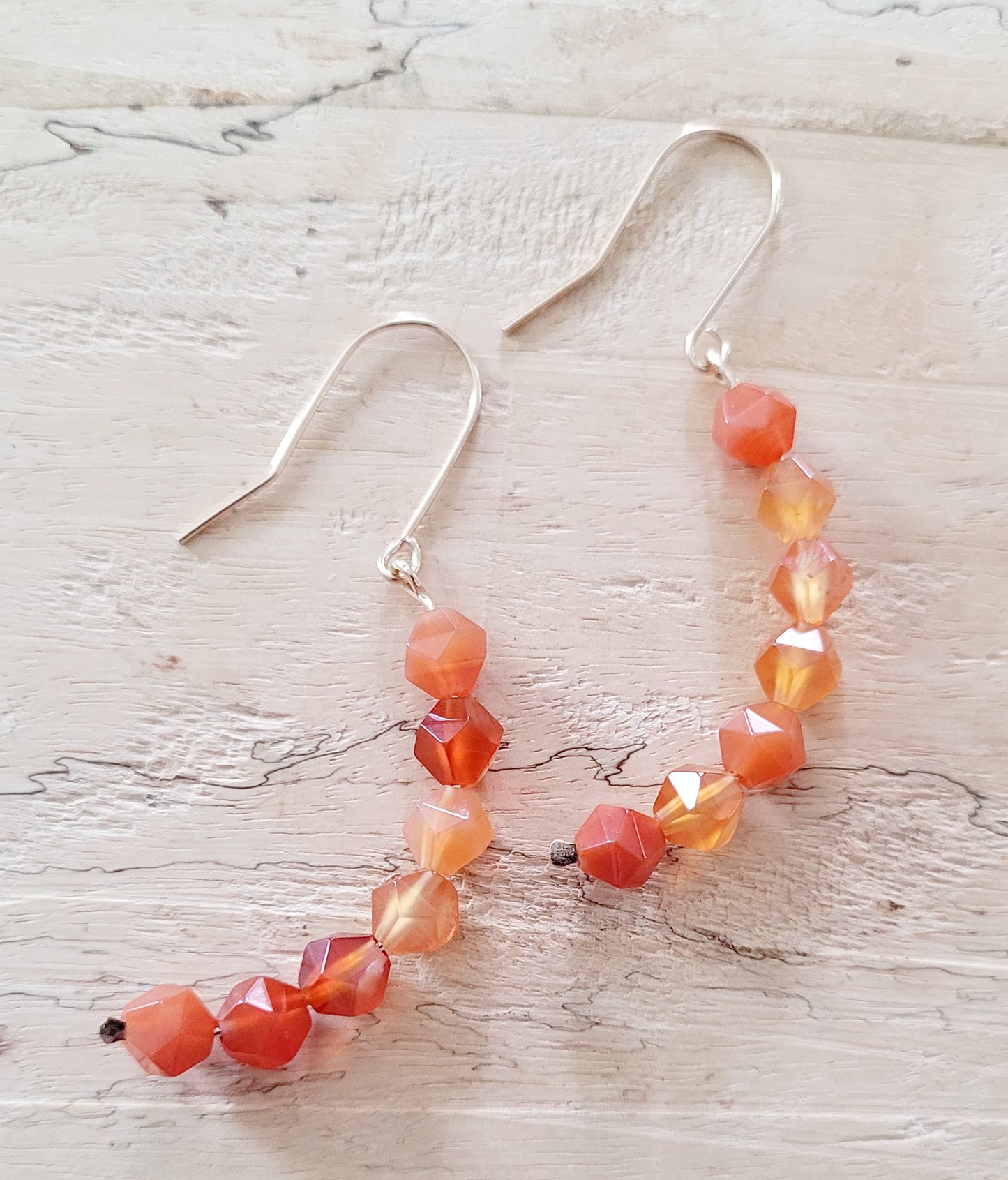 Orange Arc Earrings