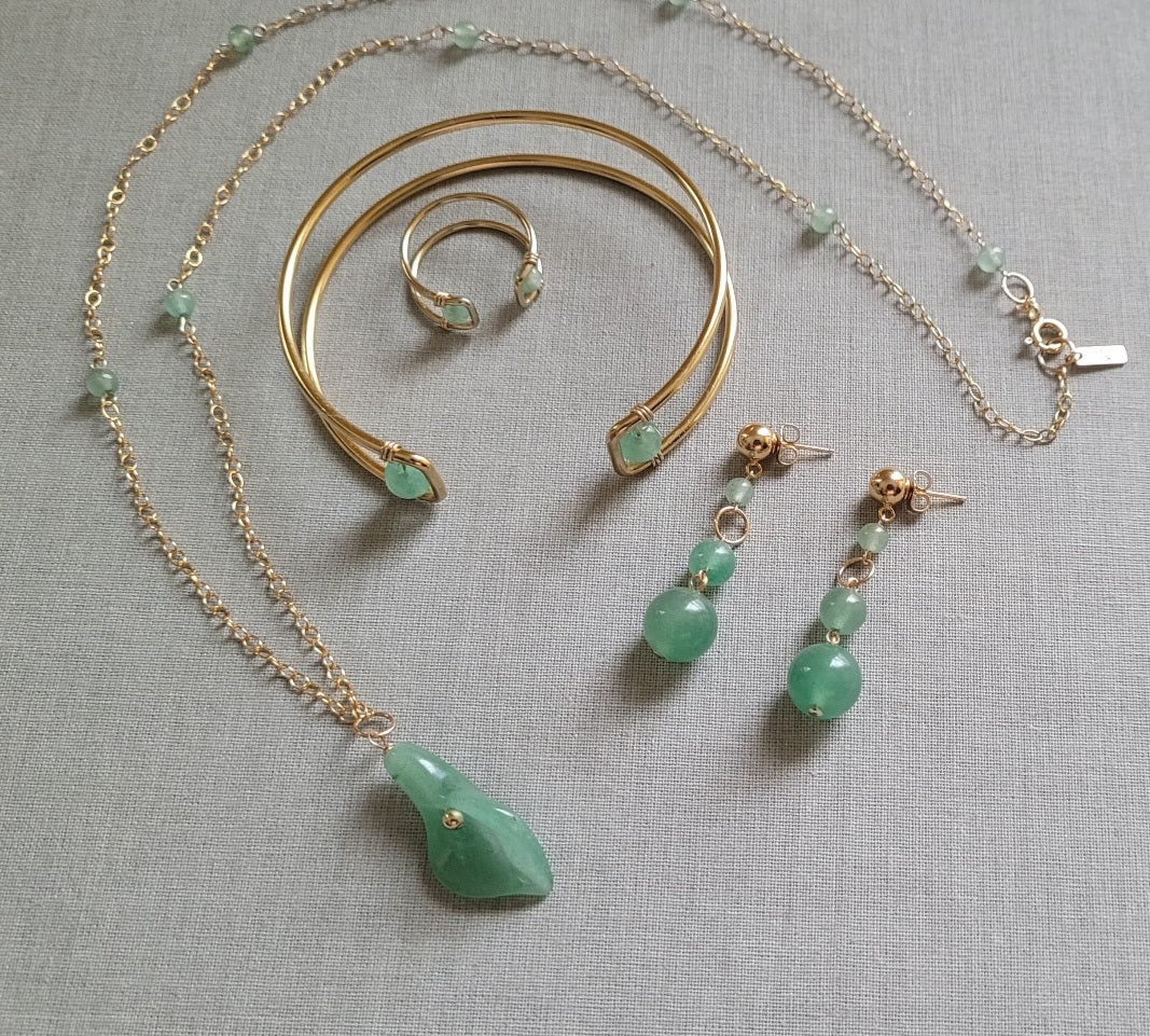 Aventurine Lily Necklace