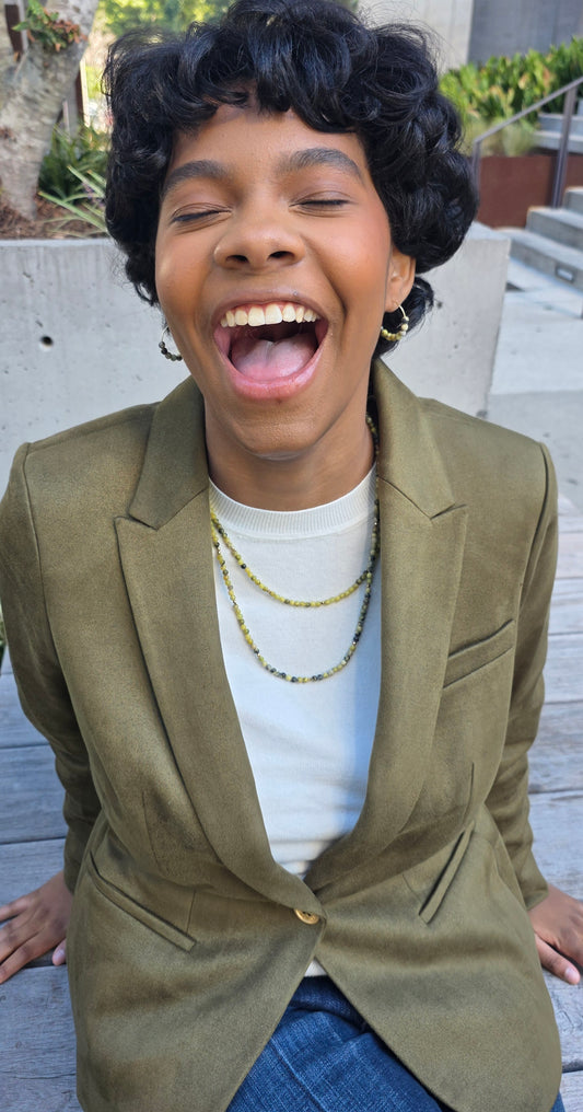 Olive & Acacia Necklace & Wrap Bracelet (L/XL)
