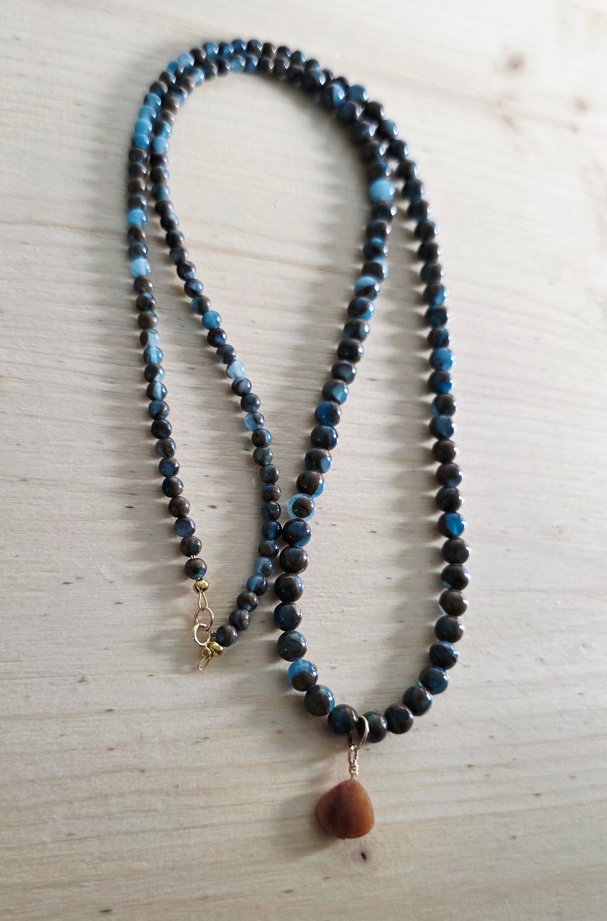 Blue & Brown Jasper Necklace