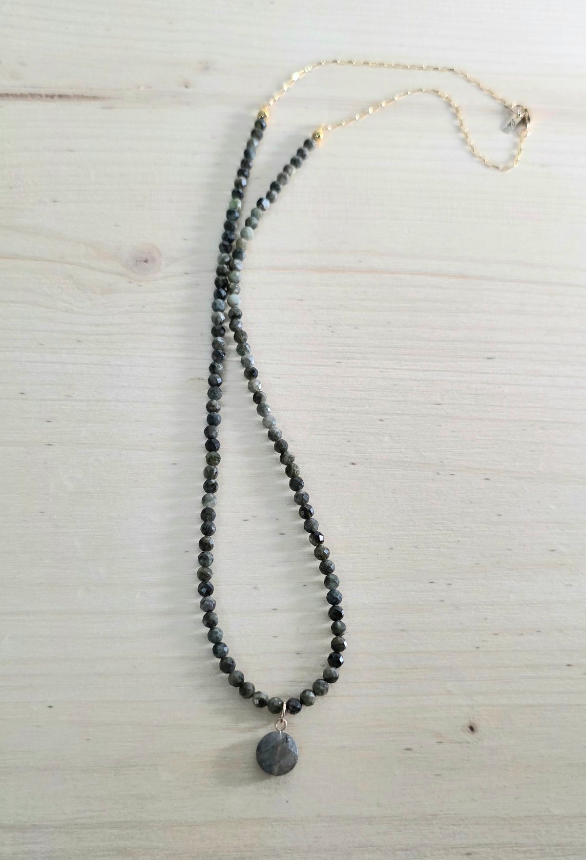 Green & Gold Tourmaline Necklace