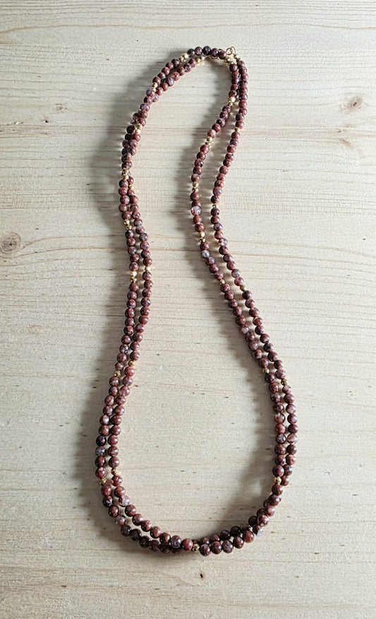 Spice & Gold Necklace and Wrap Bracelet  (L/XL)