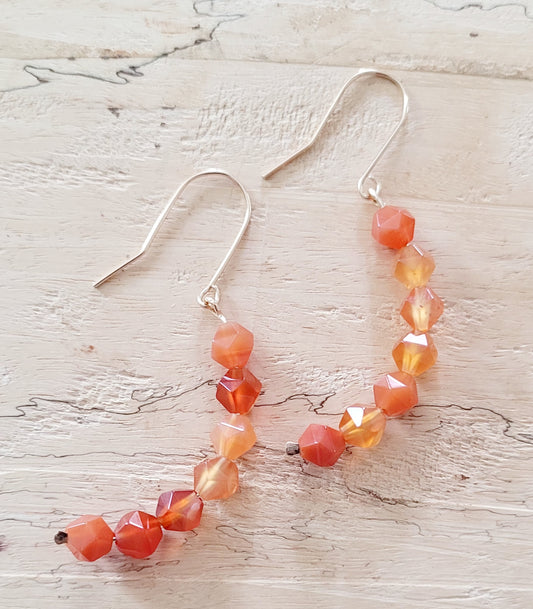 Orange Arc Earrings