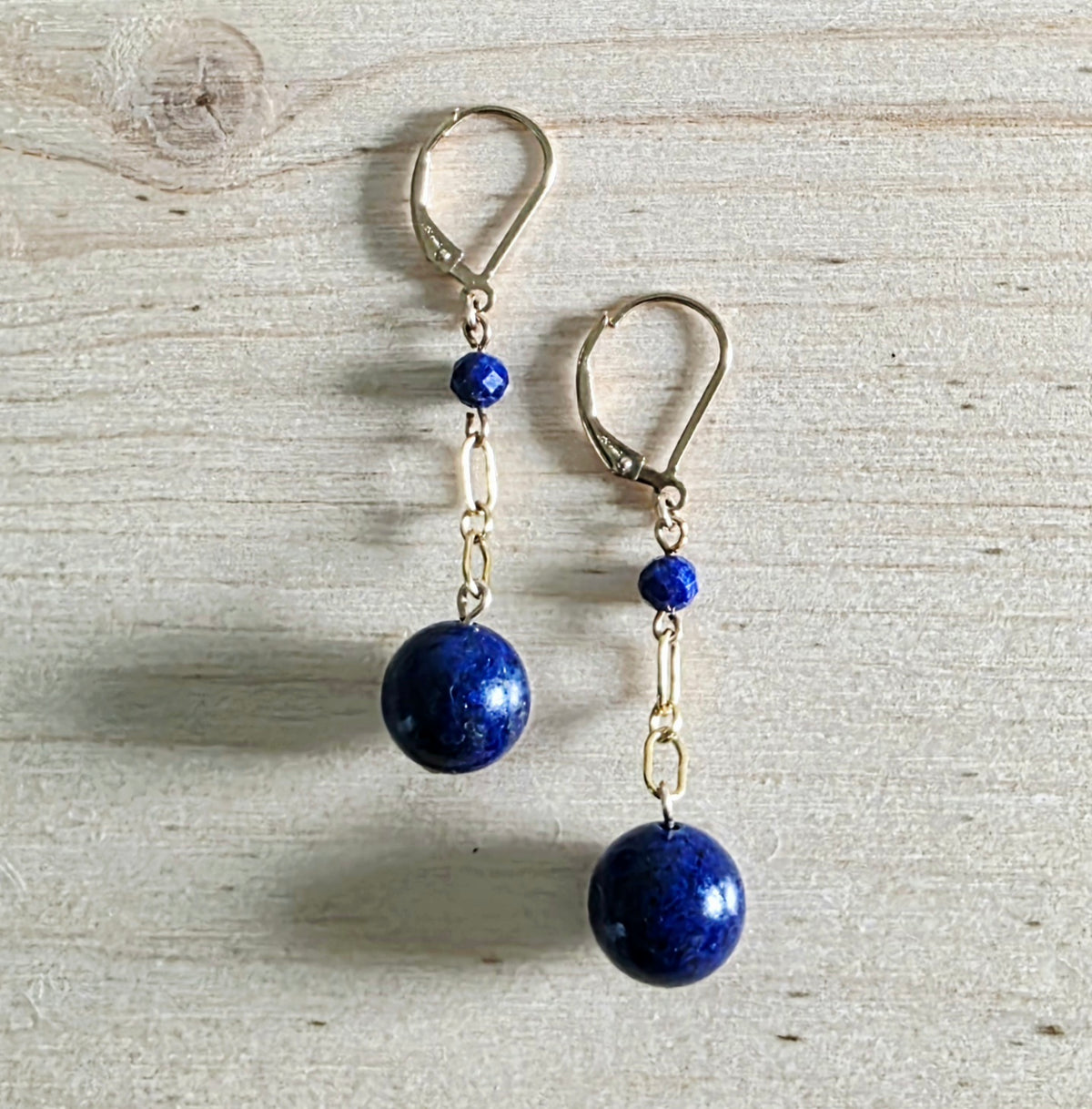 Lapis Ball Earrings