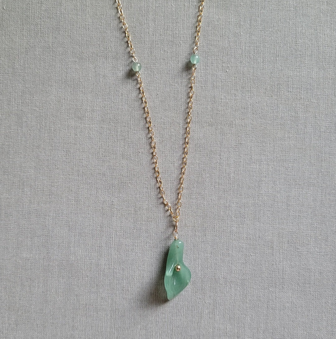 Aventurine Lily Necklace