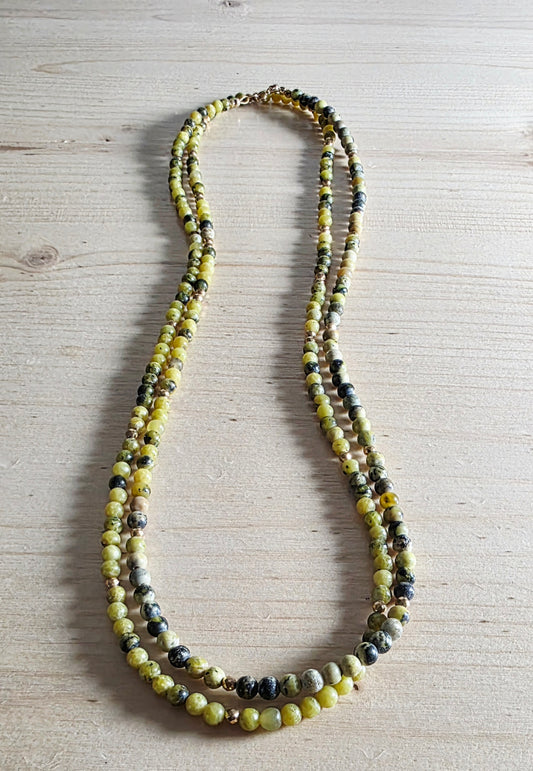 Olive & Acacia Necklace & Wrap Bracelet (L/XL)