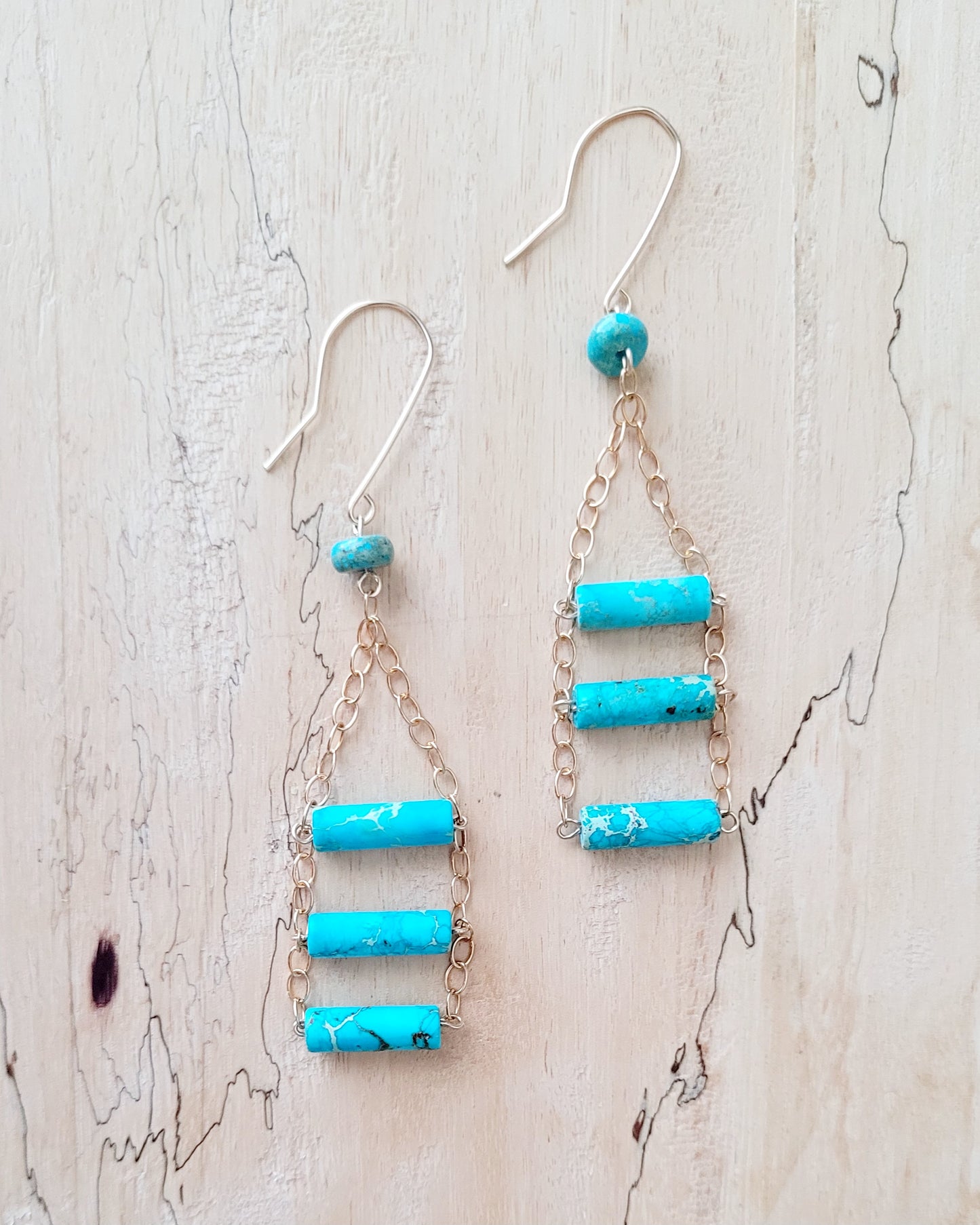 Turquoise Ladder Earrings