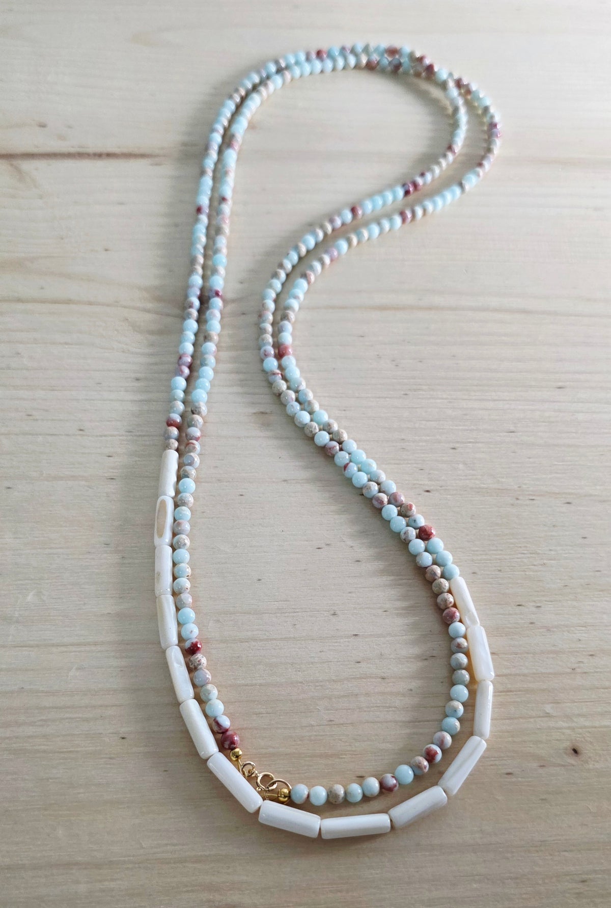 Pastel Necklace, Jasper & Mother of Pearl