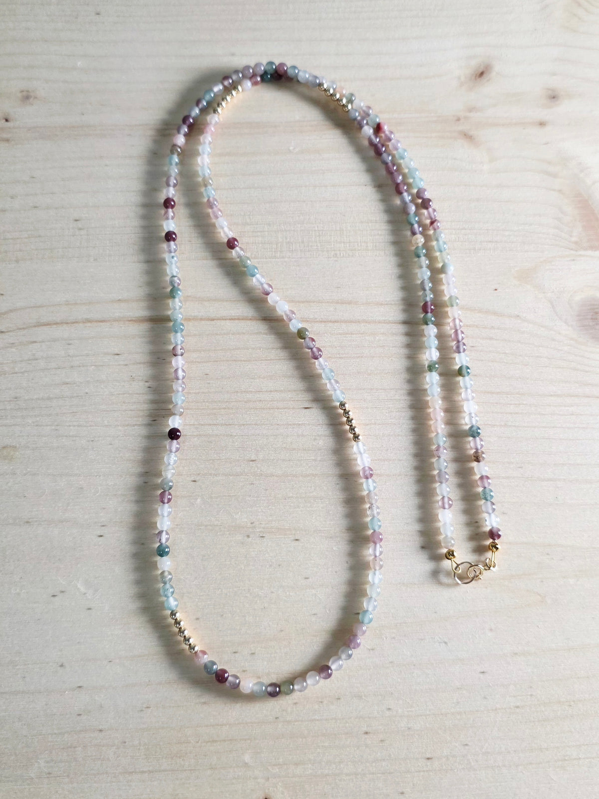 Pastel & Gold Agate Necklace