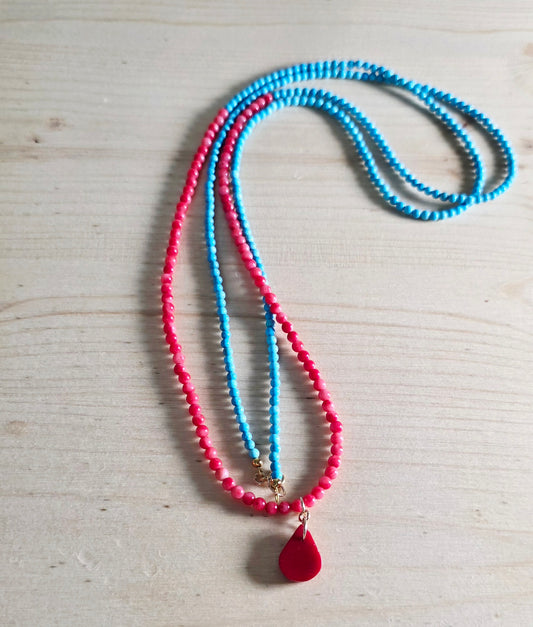 Turquoise & Coral necklace