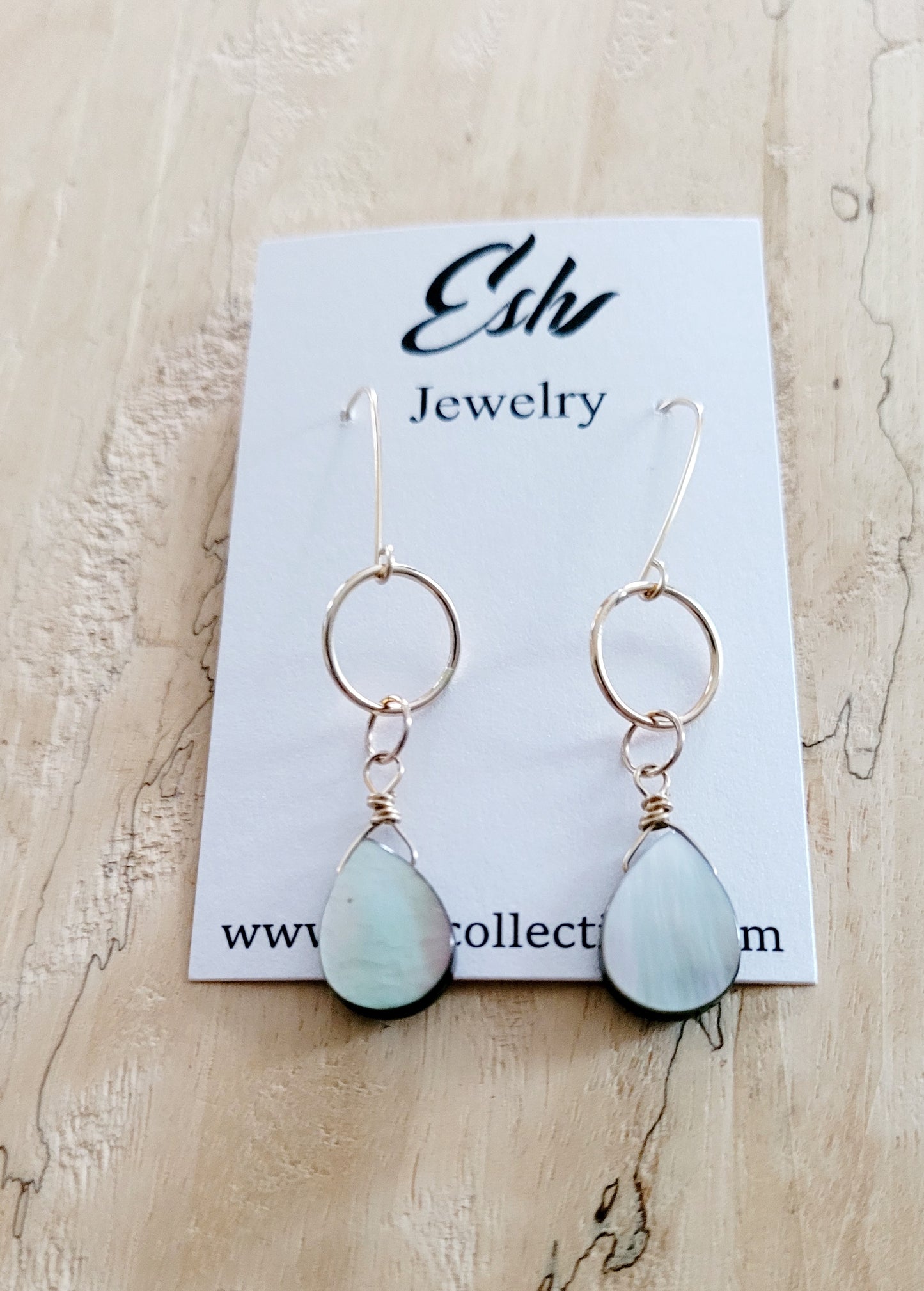Mother of Pearl Teardrop Earrings