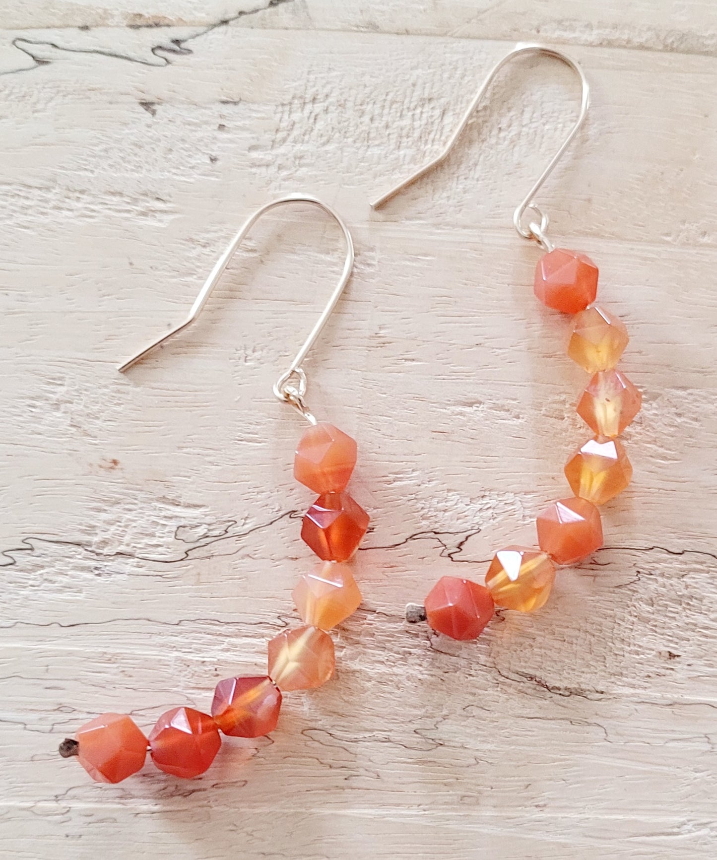 Orange Arc Earrings