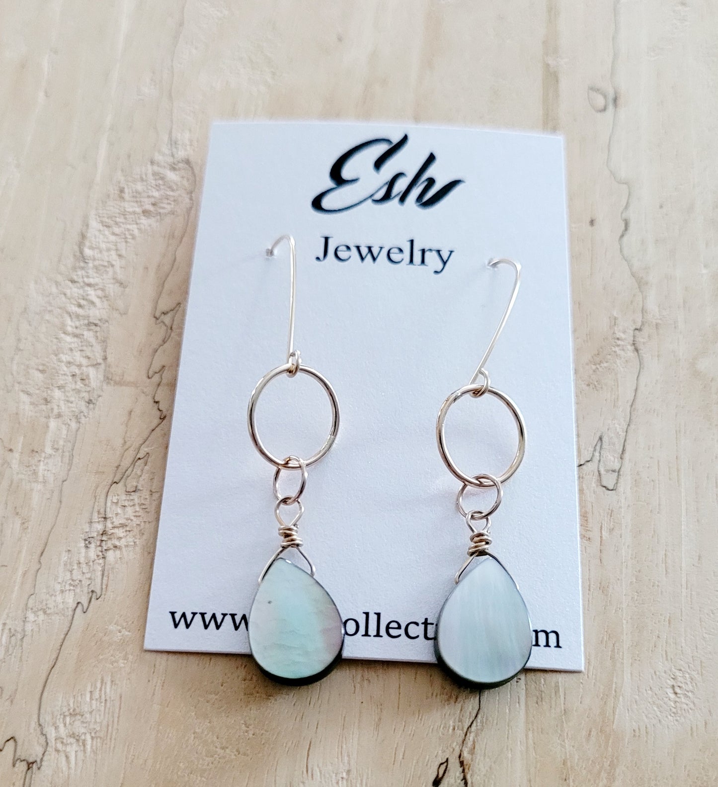 Mother of Pearl Teardrop Earrings