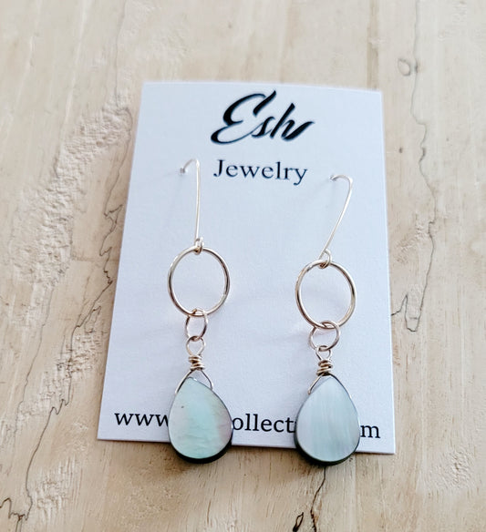 Mother of Pearl Teardrop Earrings