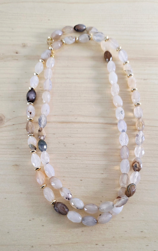 Neutral Agate Necklace