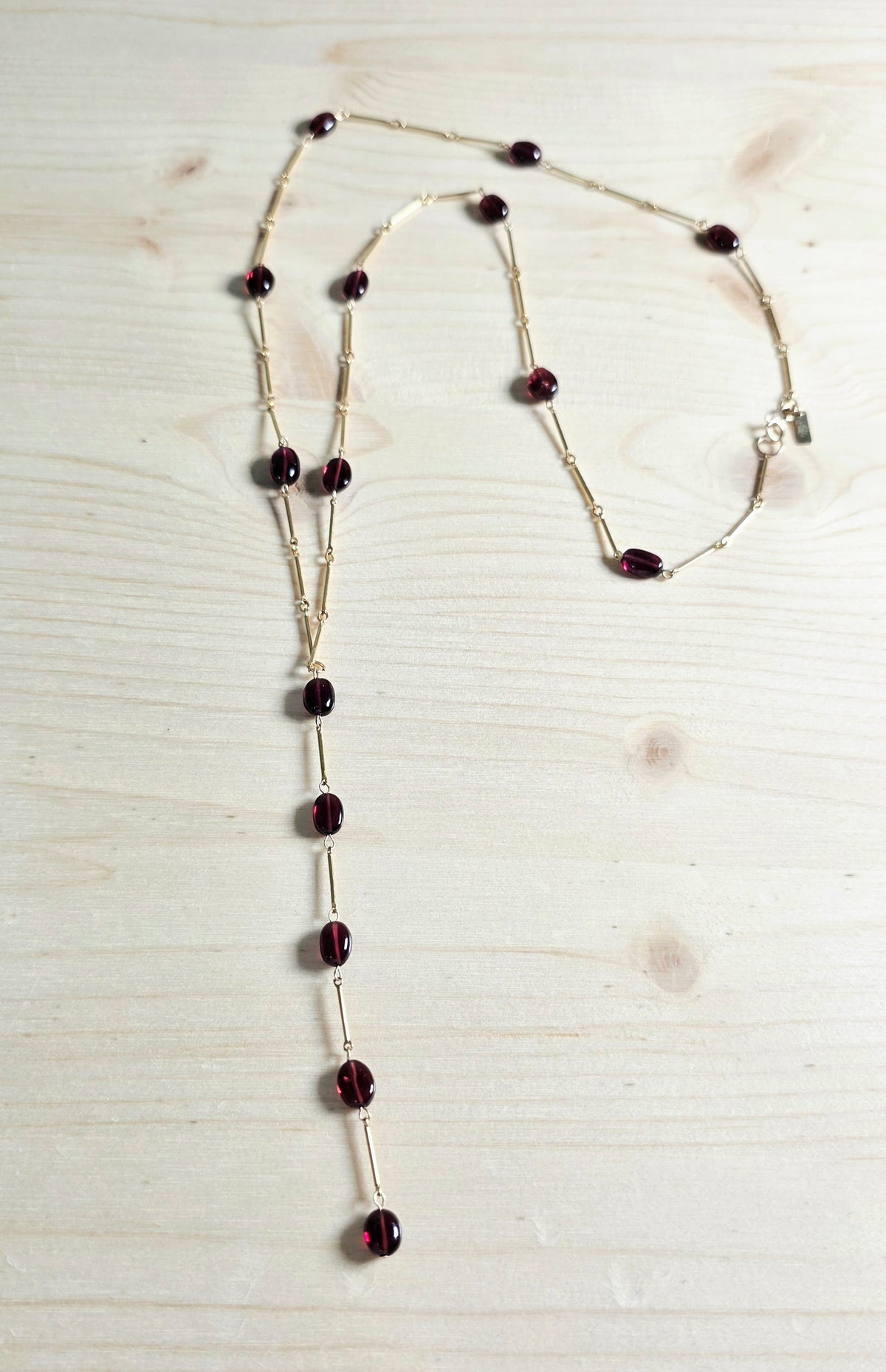 Garnet Lariet Necklace